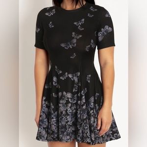 Blackmilk “DEATH'S HEAD HAWKMOTH EVIL TEE DRESS LIMITED” Size Medium M NWT Skull